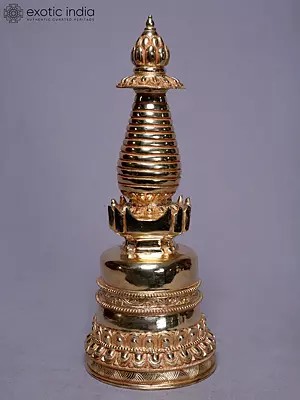 Stupa | Tibetan Stupa | Copper With Gold Plated