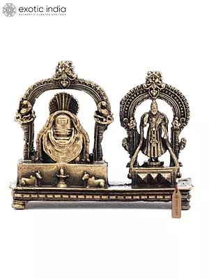 Annamalaiyar (Lord Shiva) and Unnamalai Amman (Goddess Parvati) | Copper Statue | Made in India