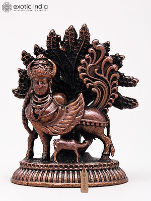 Small Goddess Kamadhenu Cow with Calf for Prosperity and Positivity | Copper Statue | Made in India