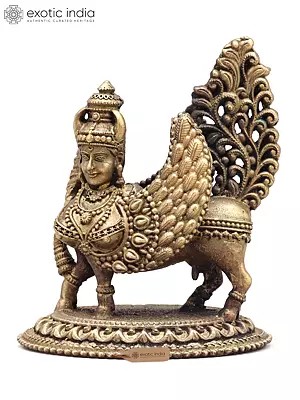 3" Small Goddess Kamadhenu - Symbol of Abundance and Blessings | Handmade | Copper Statue