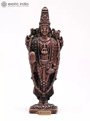 2" Small Lord Tirupati Balaji (Venkateshwara) - A Form of Lord Vishnu | Handmade | Copper Statue