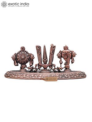 2" Small Hindu Vaishnava Symbols | Copper