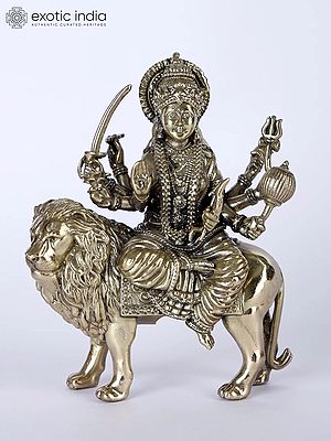 Attractive Statue of Goddess Durga (Multiple Sizes) | Handmade Brass Idol