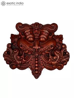 12" Kirtimukha Wall Hanging Statue | Wood Carving