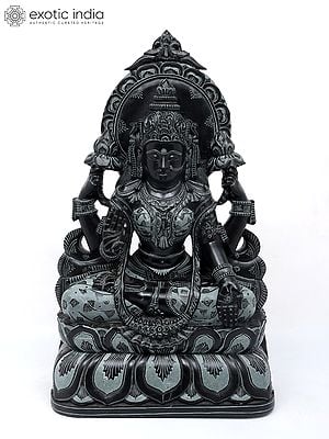 30" Large Sitting Goddess Lakshmi | Sand Stone Statue