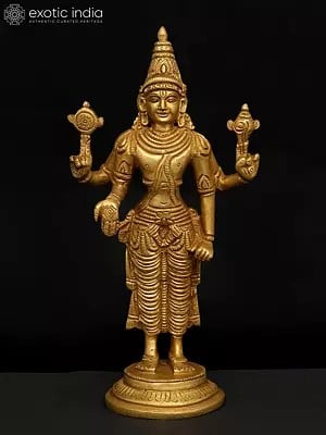 7" Standing Tirupati Balaji (Venkateshvara) | Brass Statue