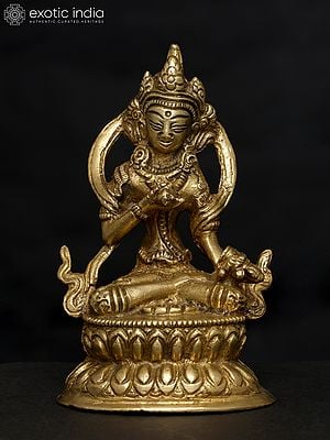 4" Small Vajrasattva Statue in Brass