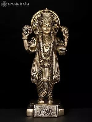 9" Lord Dhanvantari  - The Physician of The Devas | Brass Statue