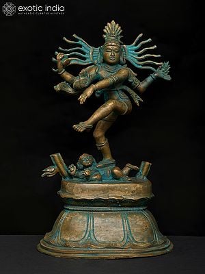 13'' Thiruvalangadu Nataraja Panchaloha Bronze Statue from Swamimalai | Madhuchista Vidhana (Lost-Wax)