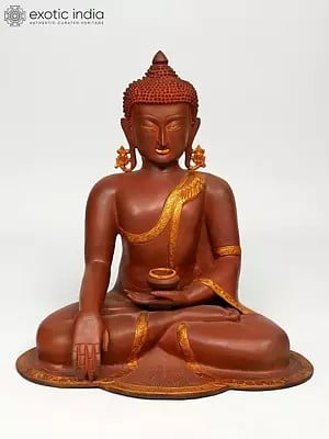 17" Shakyamuni Buddha in Mara-Vijay Mudra In Brass