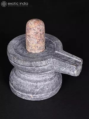 Shiva Linga Carved in Hard Granite