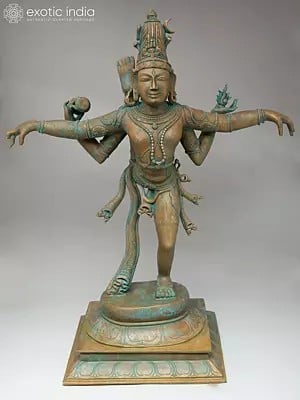 30" Shiva Tandava | Madhuchista Vidhana (Lost-Wax) | Panchaloha Bronze from Swamimalai