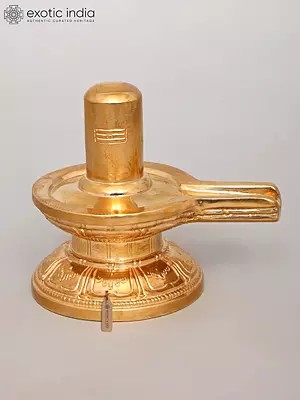 Small Copper Shiva Lingam Sculpture