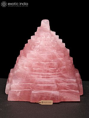 2" Small Shri Yantra for Wealth and Positivity | Rose Quartz Gemstone