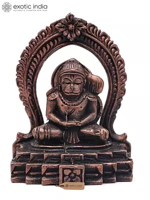 2" Small Lord Hanuman in Shri Ram Bhajan | Copper Statue