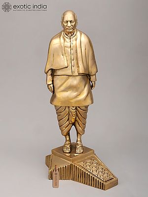 14" Sardar Vallabhbhai Patel (Statue of Unity) | Brass Sculpture | Made in India