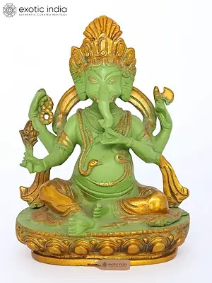 8" Nepali Ganesha | Brass Statue