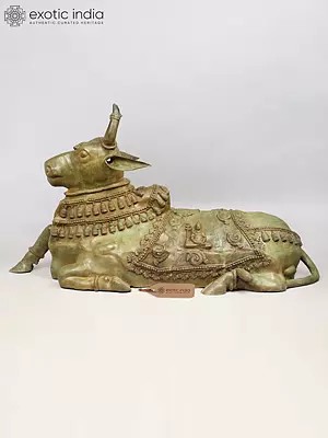 Huge Nandi - Vahana of Lord Shiva | Brass Statue