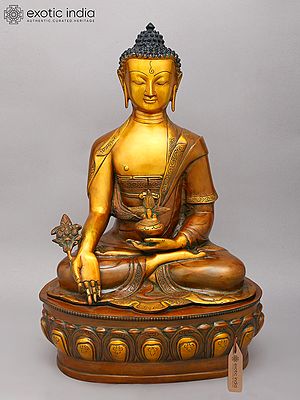 21" Brass Medicine Buddha | Brass Statue