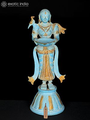 11" Deeplakshmi Statue in Brass