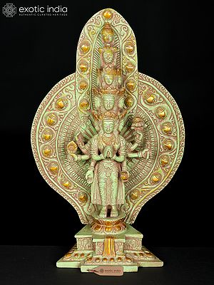 15" Standing Eleven Headed Avalokiteshvara | Brass Statue