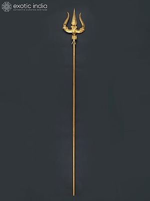 69" Large Lord Shiva's Trishul/Trident in Brass