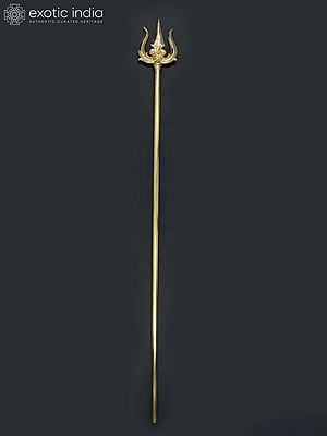 78" Large Size Brass Trishul/Trident