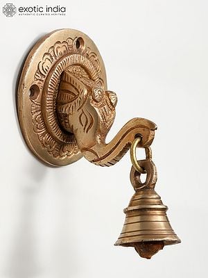 2" Small Brass Elephant Bell | Wall Hanging