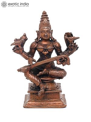 4" Small Mahavidya Matangi | Copper Statue