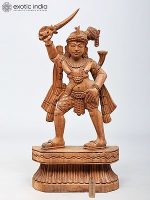 16" Madurai Veeran | Wood Carved Statue
