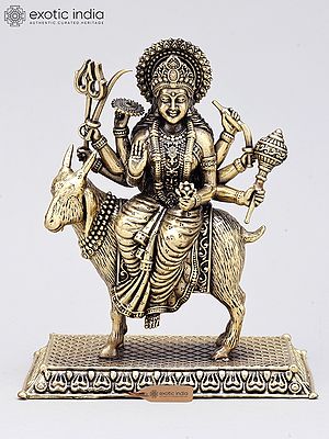 Meldi Mata Brass Statue: Divine Protector