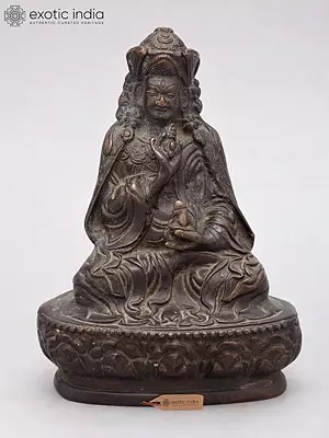 7" Guru Padmasambhava (Tibetan Buddhist Deity) | Brass Statue