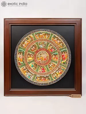 42" Wood Framed Rama's Story Panel | Wall Hanging