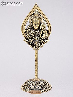 6" Small Superfine Lord Karttikeya (Murugan) Vel in Brass