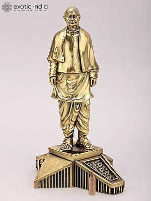 Sardar Vallabhbhai Patel Statue of Unity - 9" Brass Sculpture