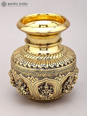 5" Brass Ashtalakshmi Kalash