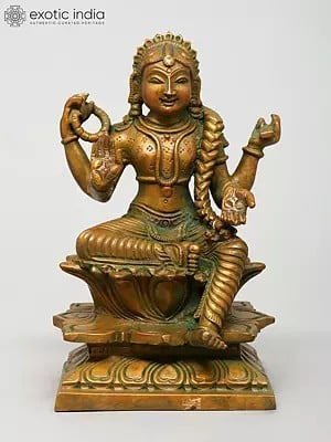 5" Small Bala Tripurasundari (Goddess Balambika) | Madhuchista Vidhana (Lost-Wax) | Panchaloha Bronze from Swamimalai