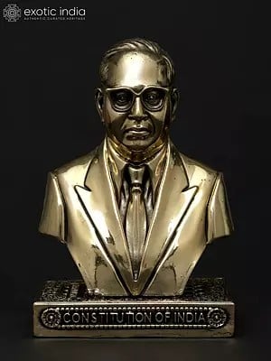 4" Small Baba Saheb Dr. Bhimrao Ambedkar Bust - The Father of The Indian Constitution | Superfine Brass Statue