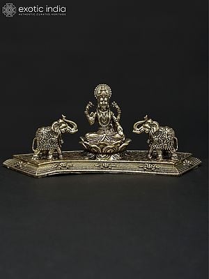 Small Superfine Goddess Gajalakshmi | Brass Statue