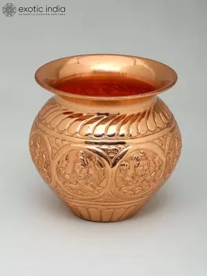 4" Ashta Lakshmi Puja Kalash in Copper