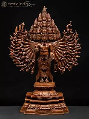 18" Majestic Lord Sadashiva, Shiva of Great Cosmic Beauty | Handmade | Madhuchista Vidhana (Lost-Wax) | Panchaloha Bronze from Swamimalai