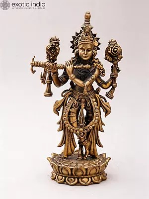 5" Small Superfine Venugopal Krishna Copper Idol