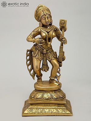 11" Dancing Apsara | Brass Statue