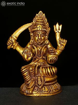 3" Small Goddess Santoshi | Brass Statue