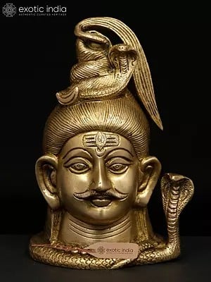 7" Brass Lord Shiva Head | Made In India