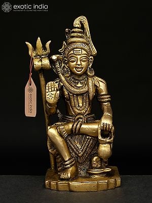5" Small Blessing Lord Shiva | Brass Statue
