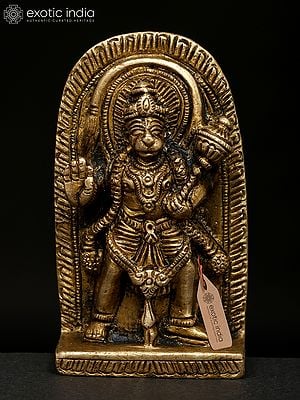 3" Small Standing Lord Hanuman | Brass Statue