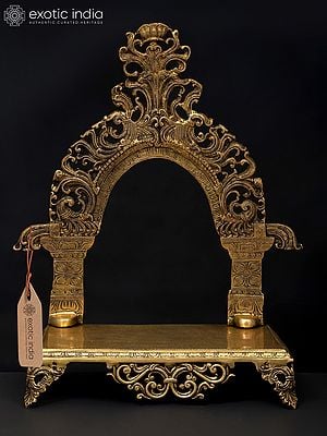 23" Brass Throne For Placing Deity Statue