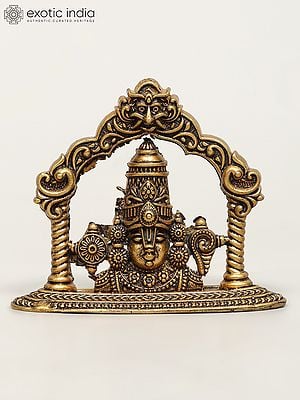 3" Small Superfine Tirupati Balaji (Venkateshvara) Brass Idol