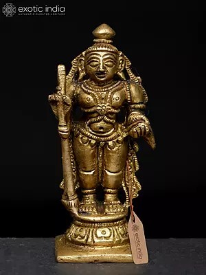 3" A Hindu Tantric Deity Small Sculpture in Brass | Handmade | Made in India